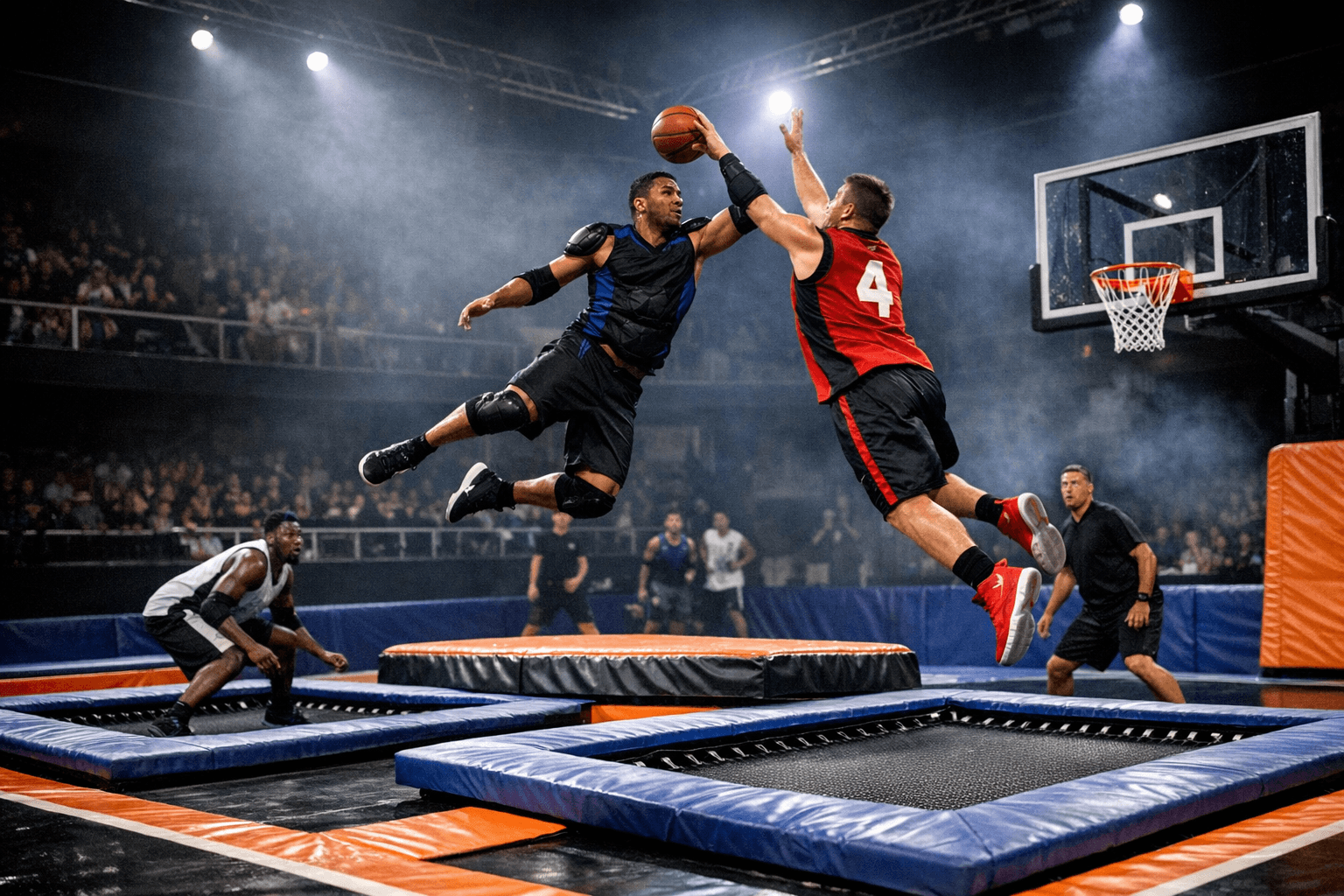 Slamball rulebook clarifies court layout, face-off, and island play