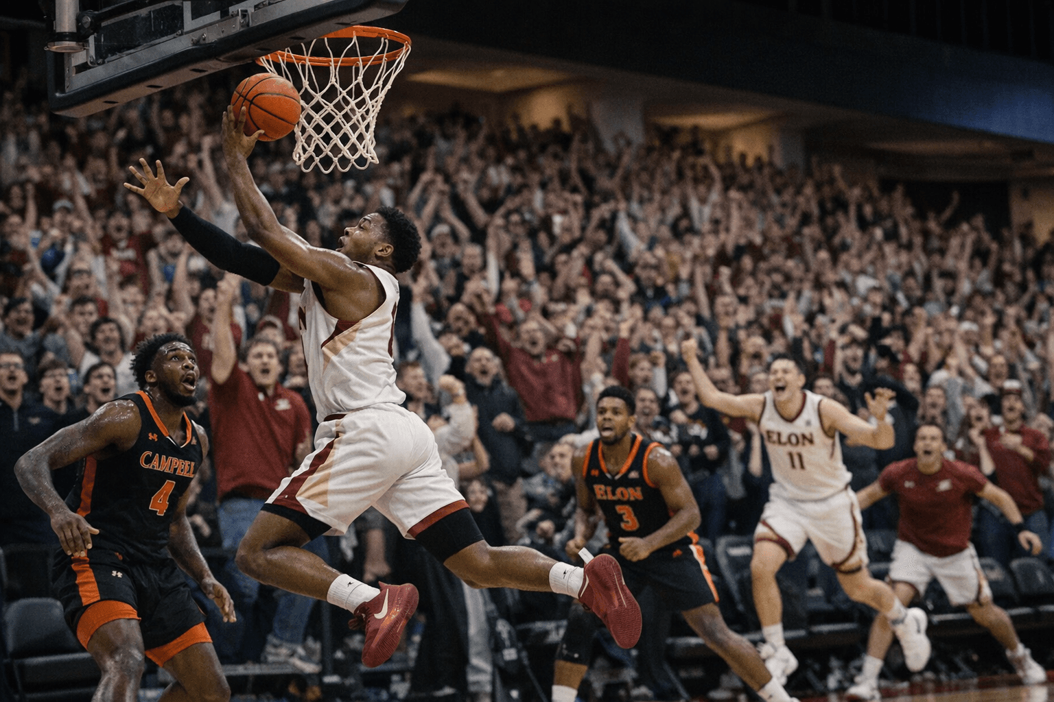 Elon edges Campbell 83-82 at Schar Center in CAA thriller
