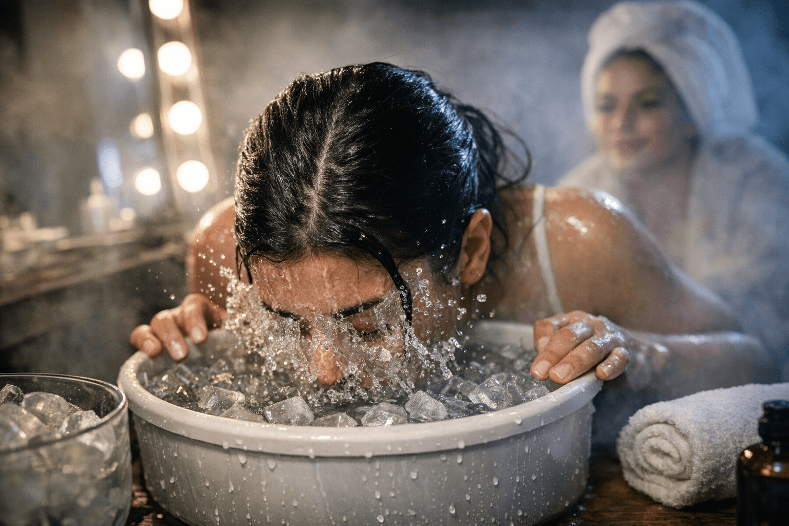 Kylie Jenner’s Face Tub Dunk Revives Facial cold plunge Trend