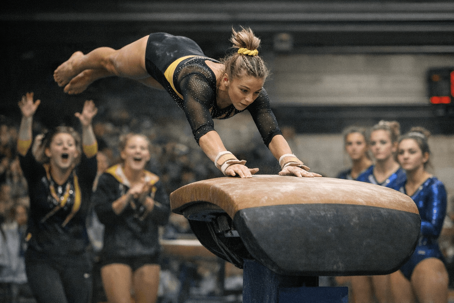 Perham gymnastics beat Bemidji 137.825-133.300 with Myers lead