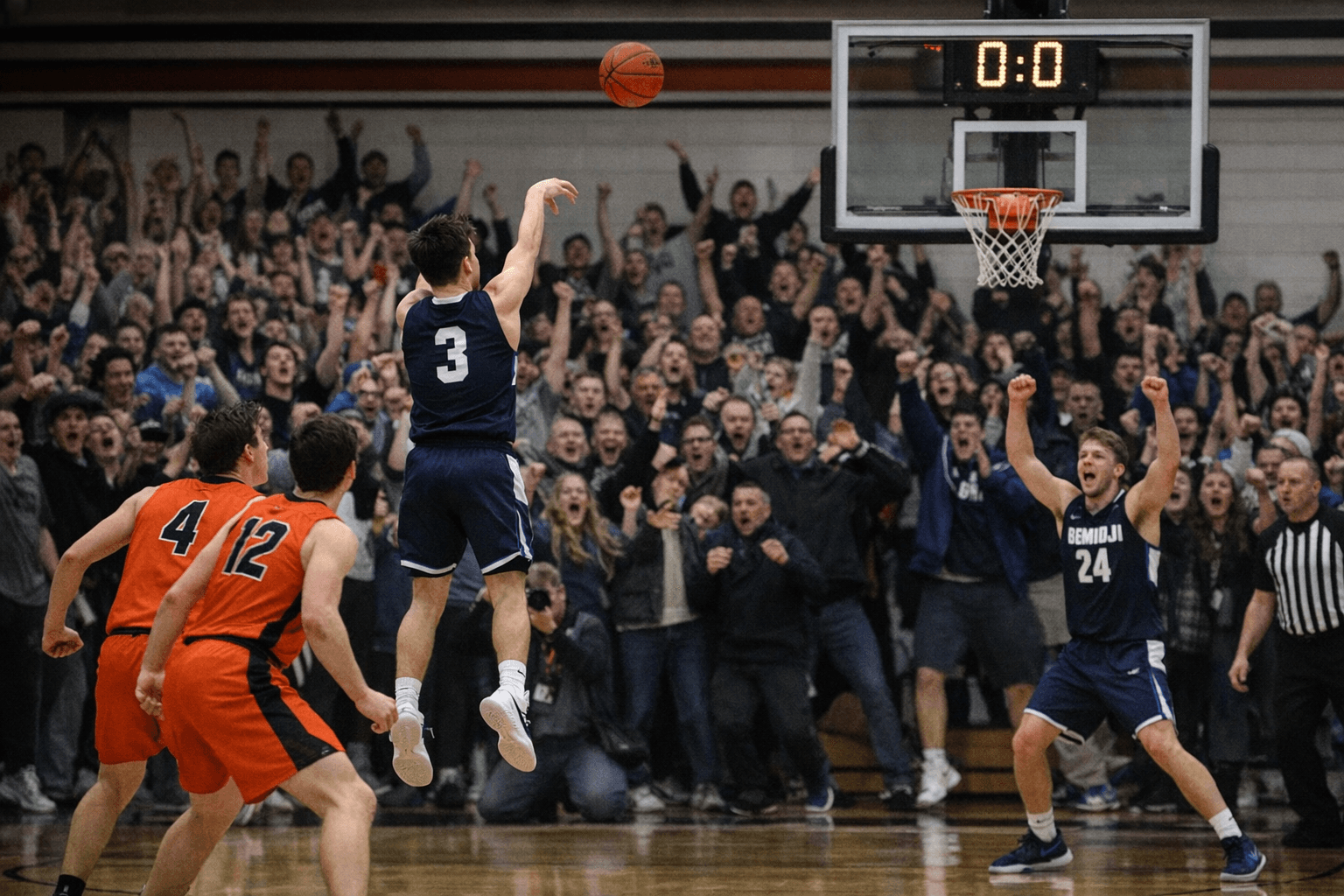 Bemidji's Boschee sinks buzzer-beater to beat Moorhead 73-71