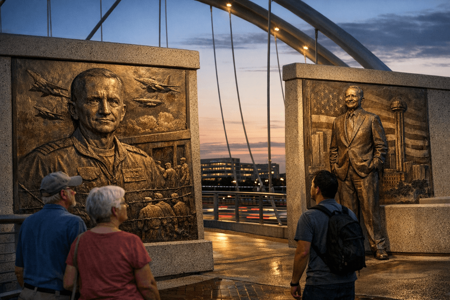 Plano approves Perot monuments for Legacy Pedestrian Bridge north walls