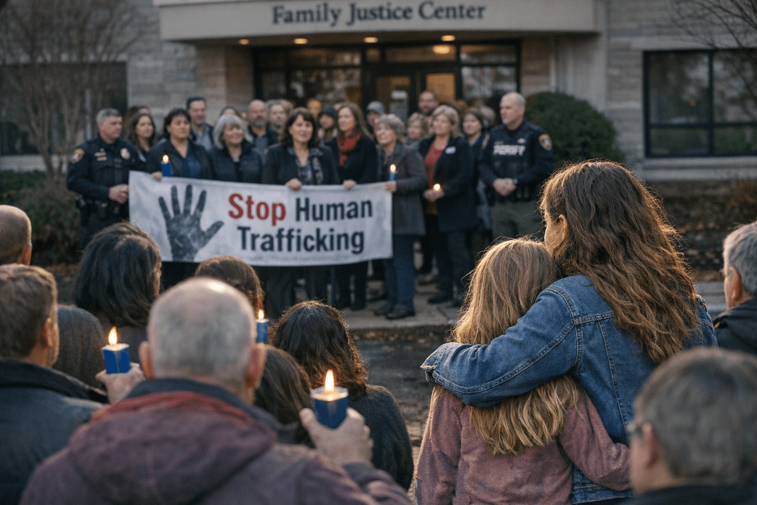 Buncombe County holds public photo to mark trafficking prevention month
