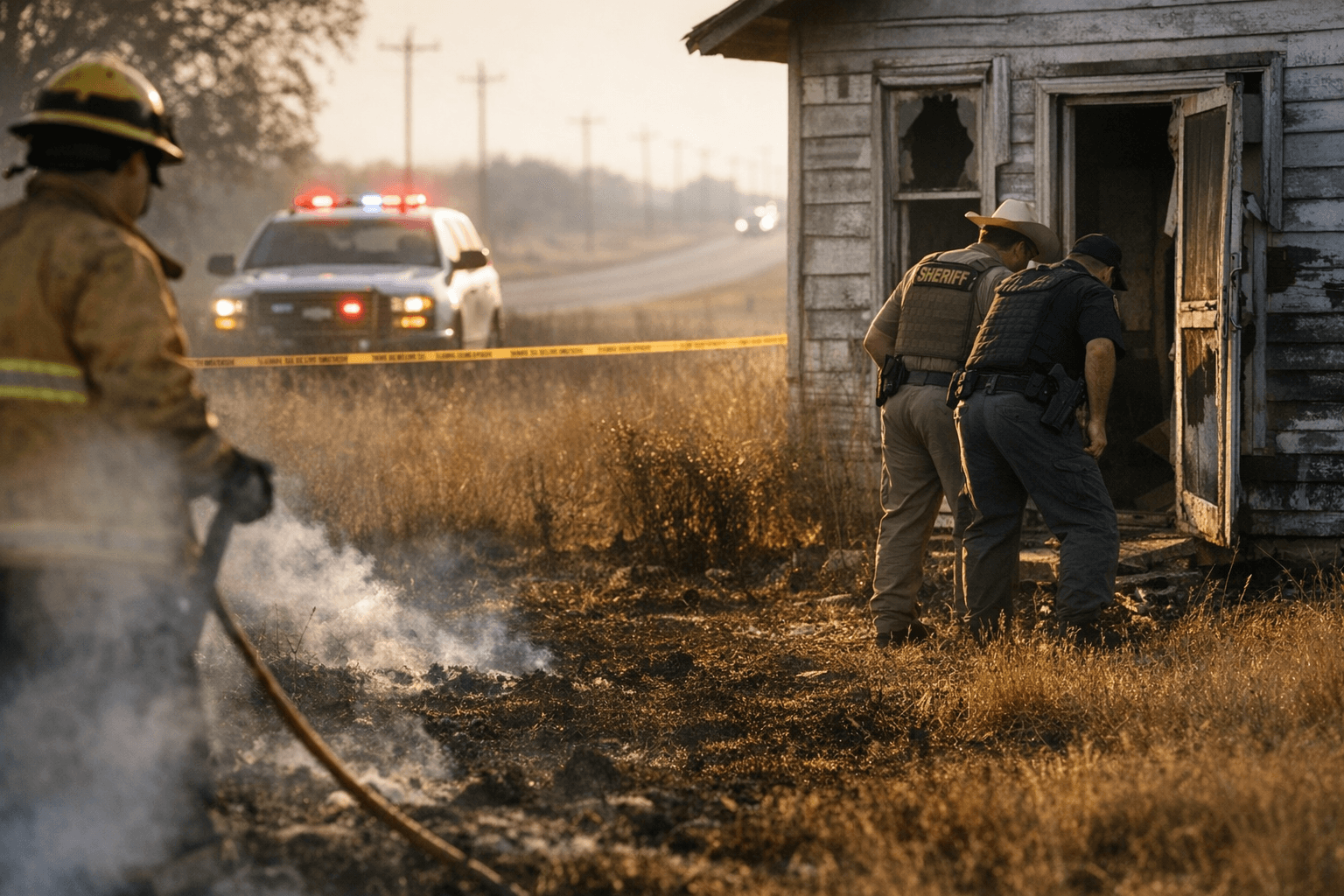 Burglary discovered after grass fire on SH-36 prompts investigation