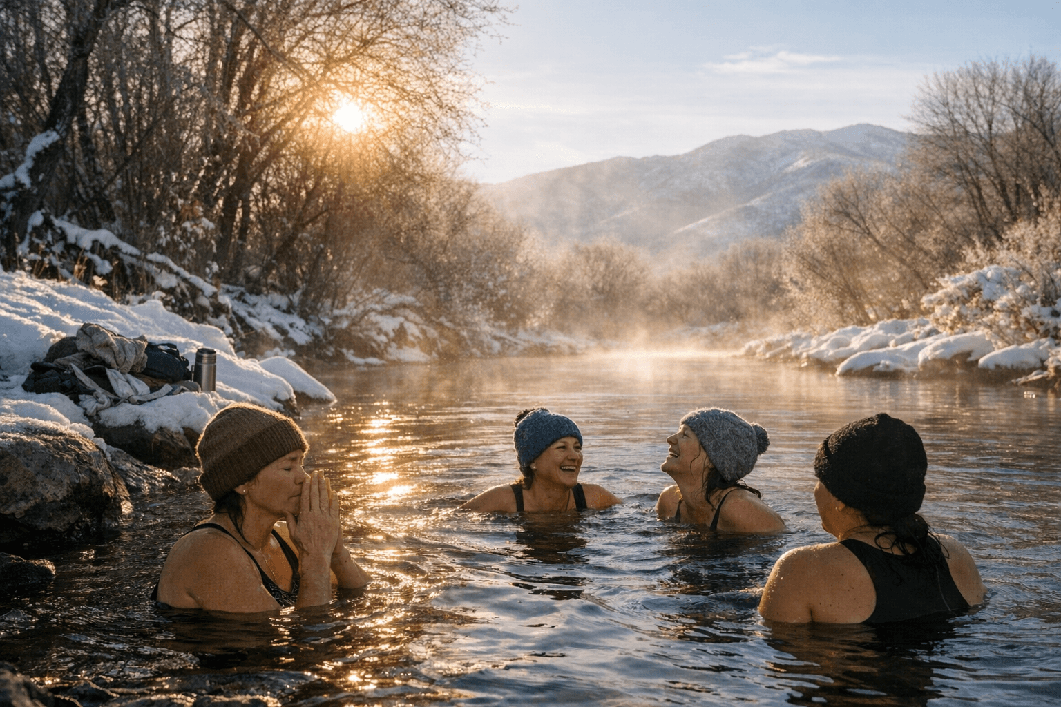Women in Midway build year-round cold-plunge community on Provo River