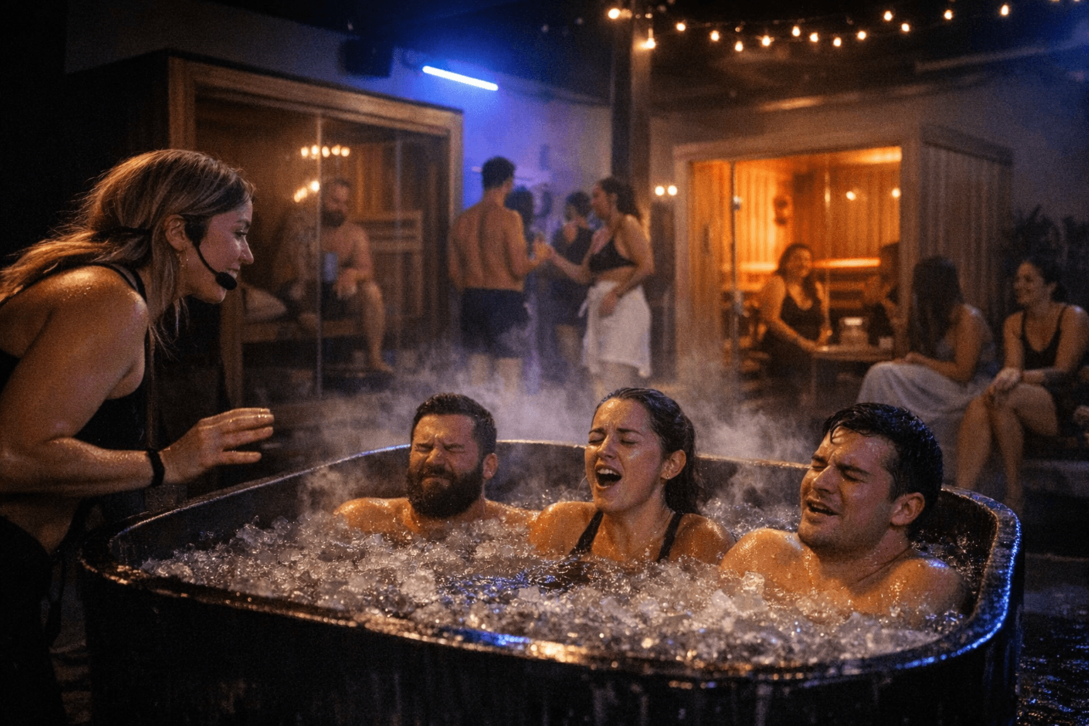 Nightlife-Style Cold Plunge Event Packs Pittsburgh Studio for Social Wellness