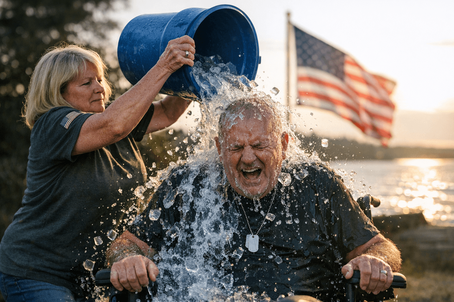 Oak Harbor couple revives Ice Bucket Challenge to spotlight vets' ALS