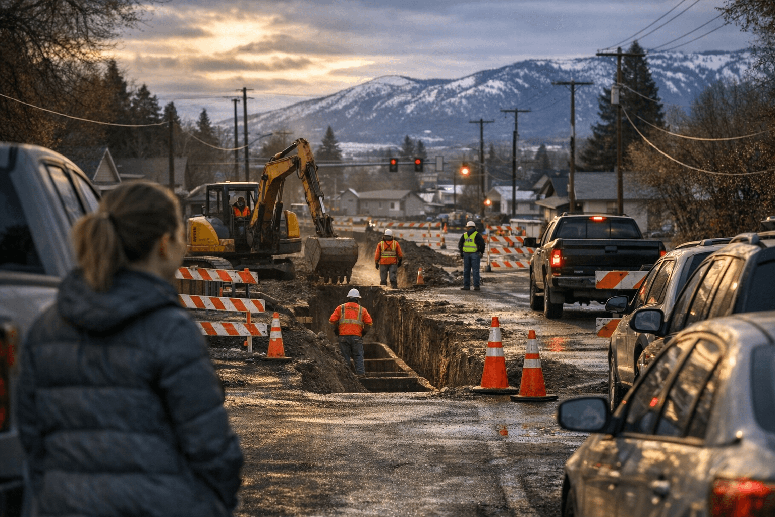 N Cherry Street closure affects parking and travel in La Grande
