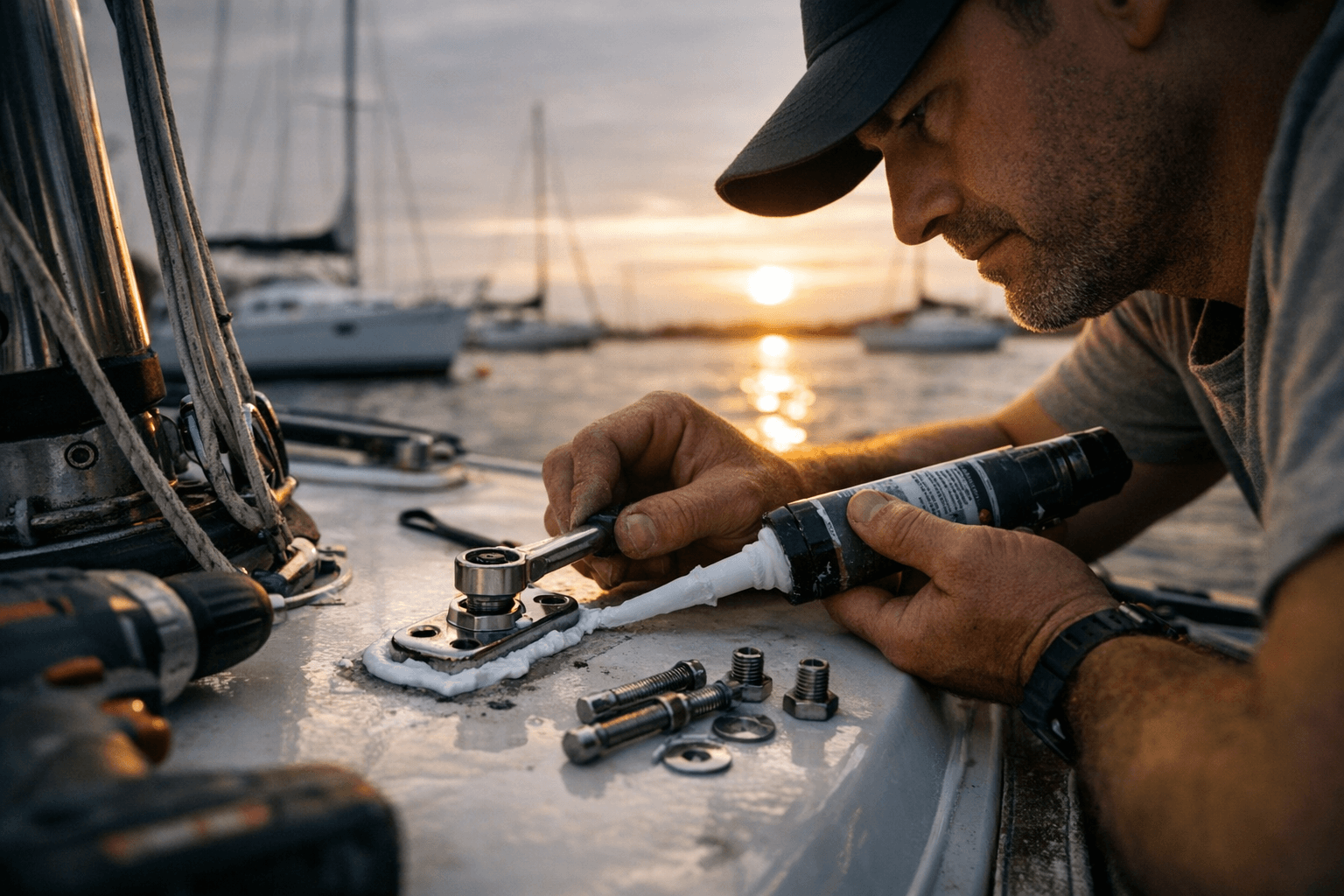 How to install and seal sailboat deck hardware for lasting performance