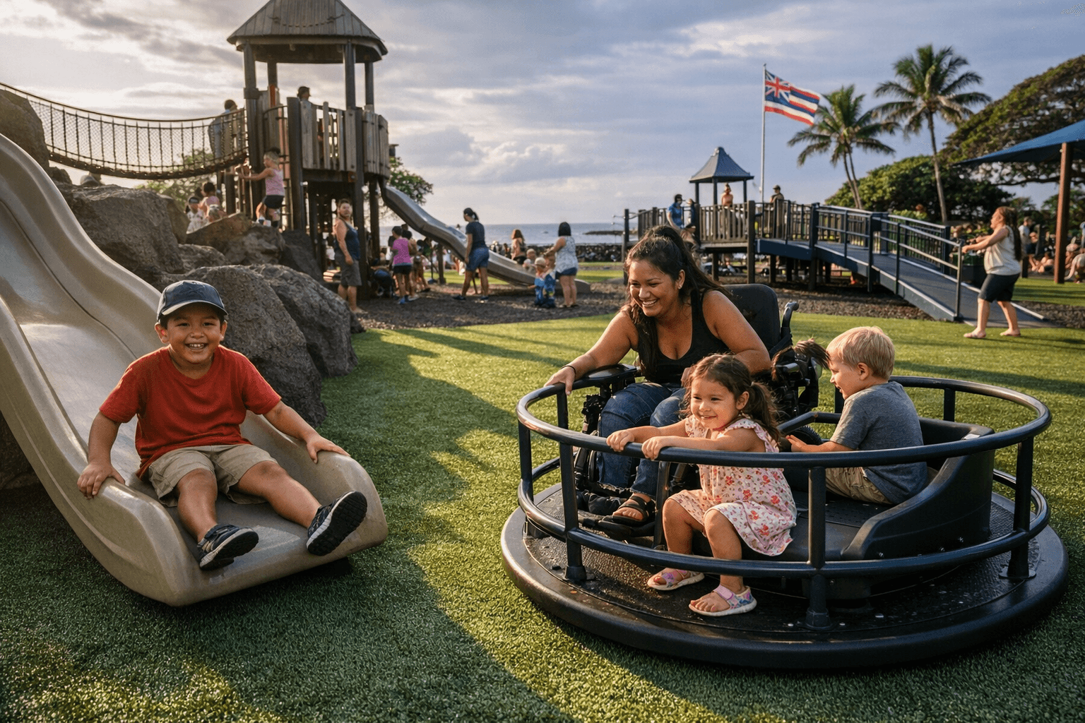 Renovated Captain Cook playground reopens with ADA-accessible upgrades