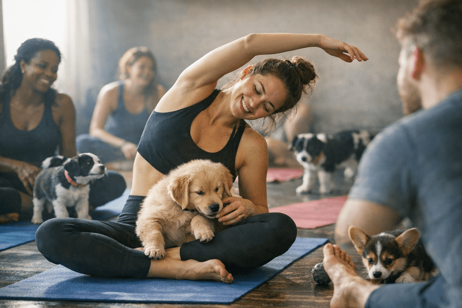 PurelyPaws puppy yoga brings community calm and puppy play