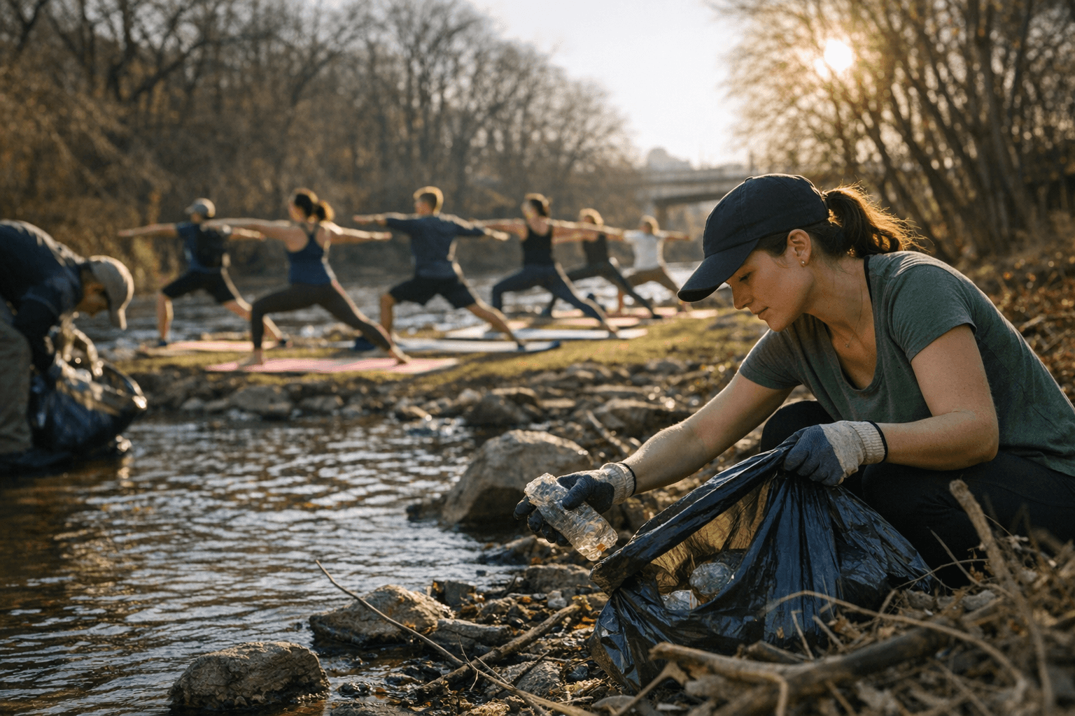 Mind, Body, Earth: Free Reed Park Yoga and River Cleanup