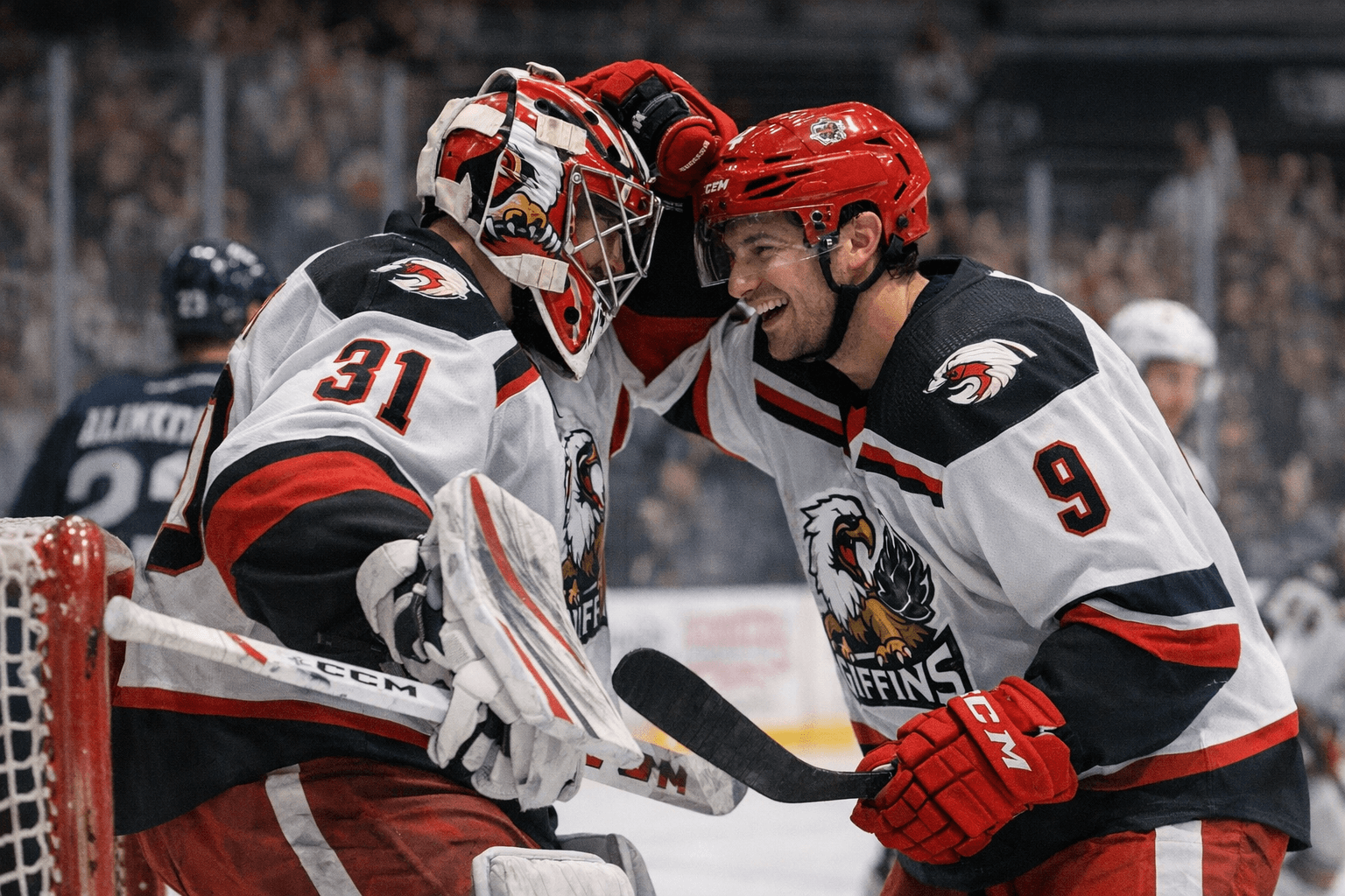 Postava's First AHL Shutout, Leonard Stars in 2-0 Griffins Win