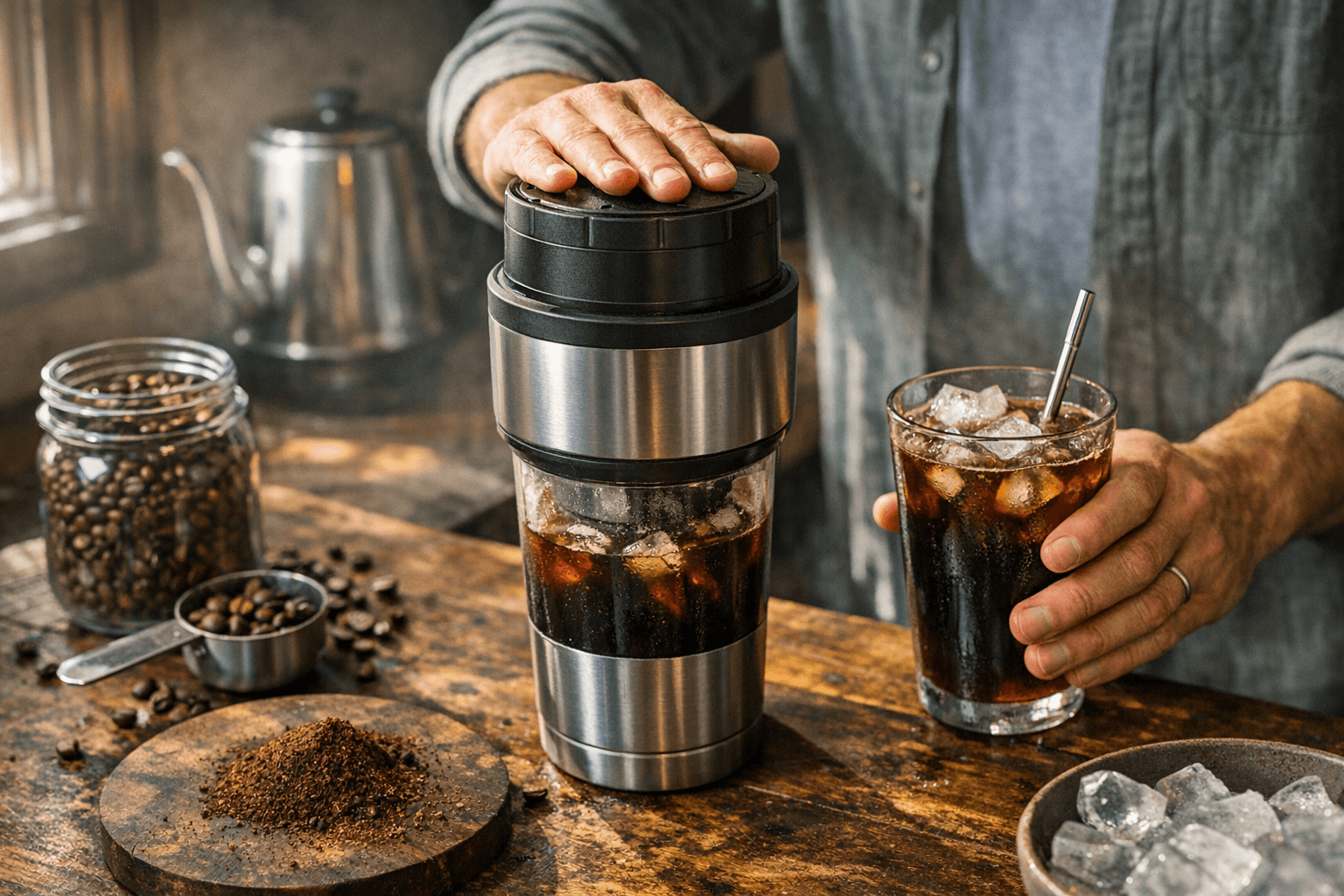 Ecoldbrew Offers 5-Minute Stanley-Style Cold Brew Maker From $99
