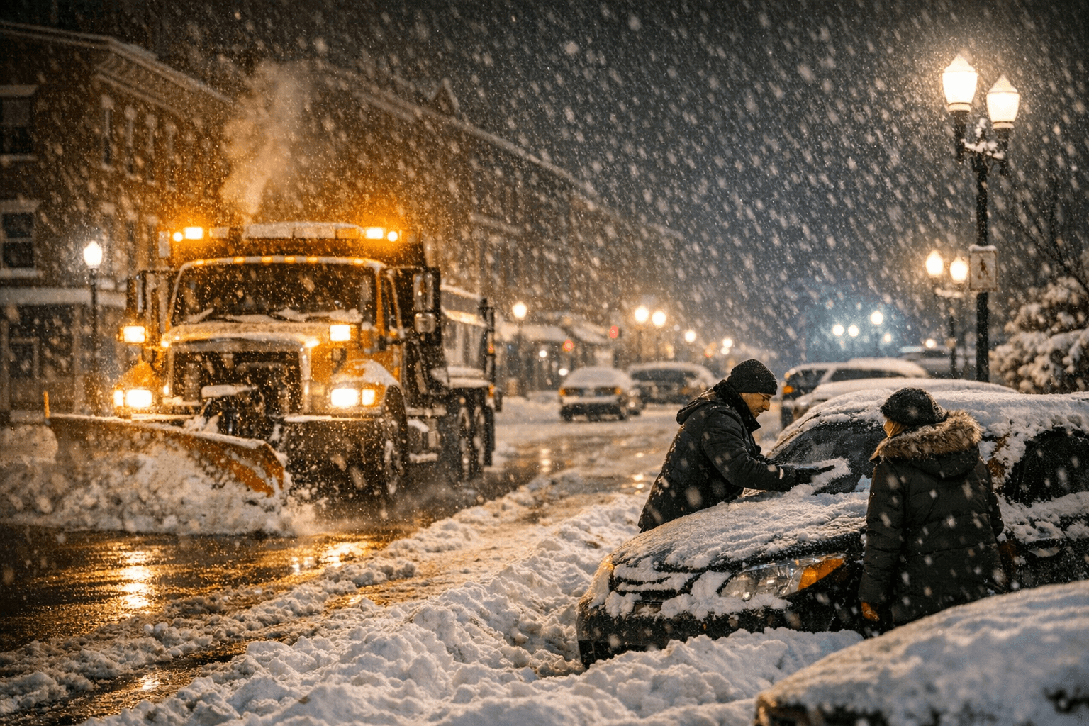 Overnight downtown parking ban in Bath tonight; library lot available