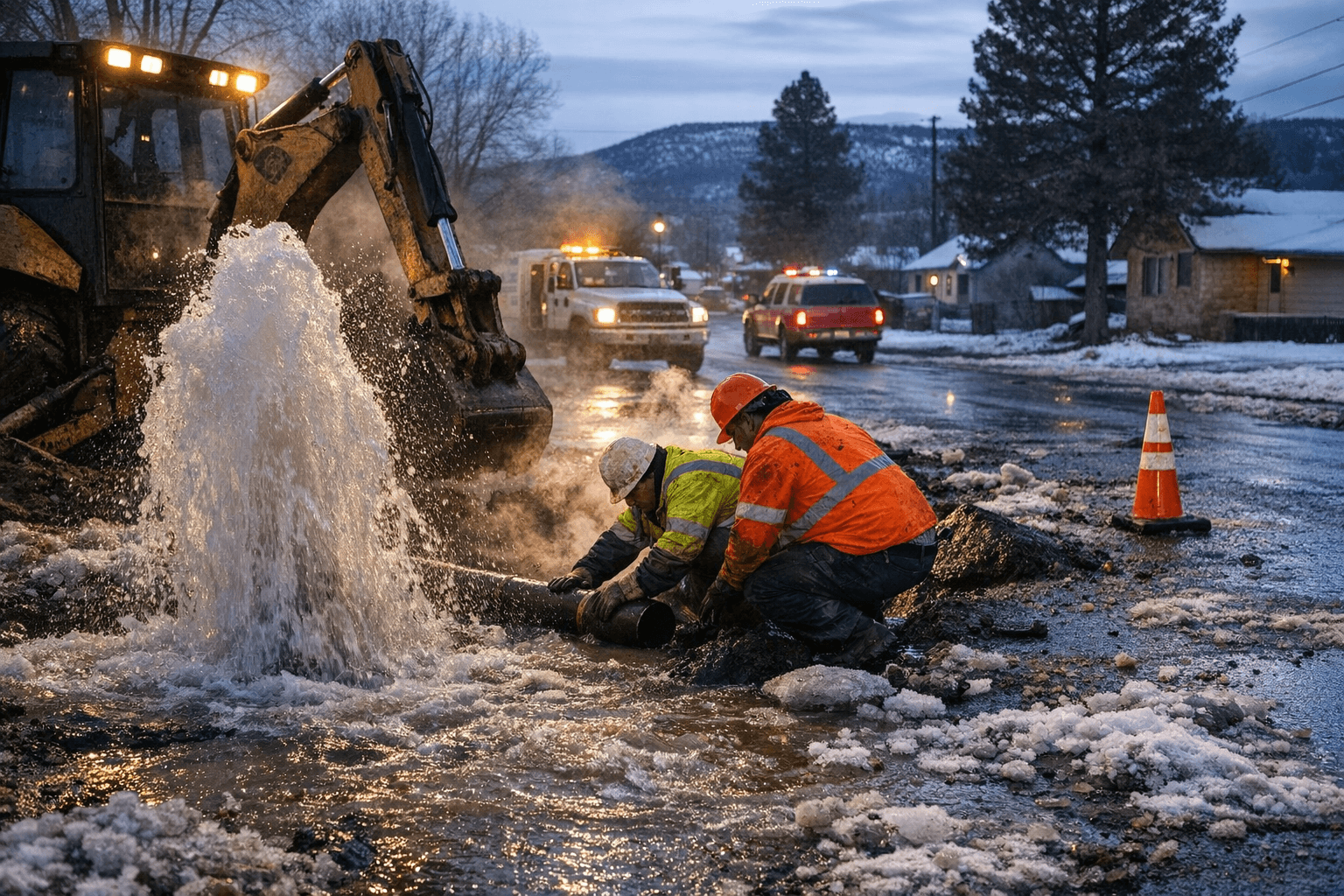 Mid-January Eagar Water Line Break Causes Block-Level Outages; Crews Restore Service