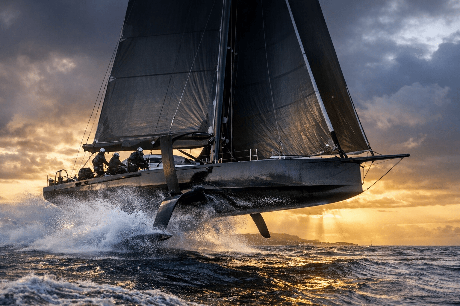 Foil-Assisted Maxi Raven Claims Monohull Line Honours, Sets Transatlantic Record
