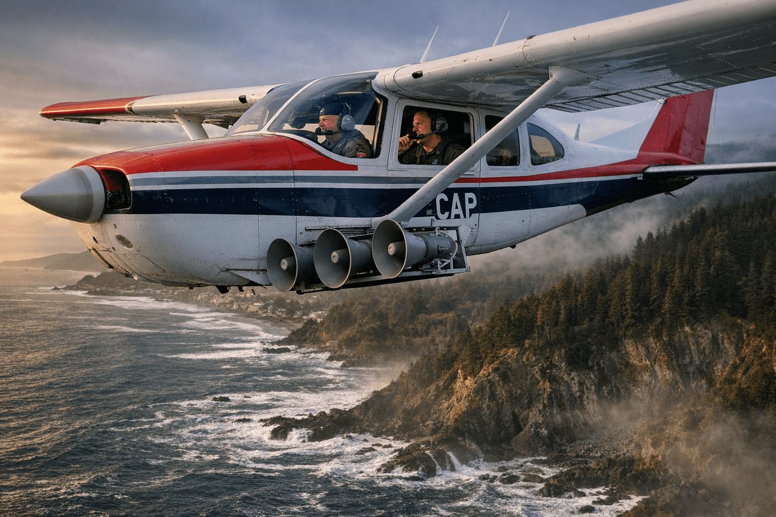 Civil Air Patrol Plans Coastal Loudspeaker Test Flight Across Humboldt County