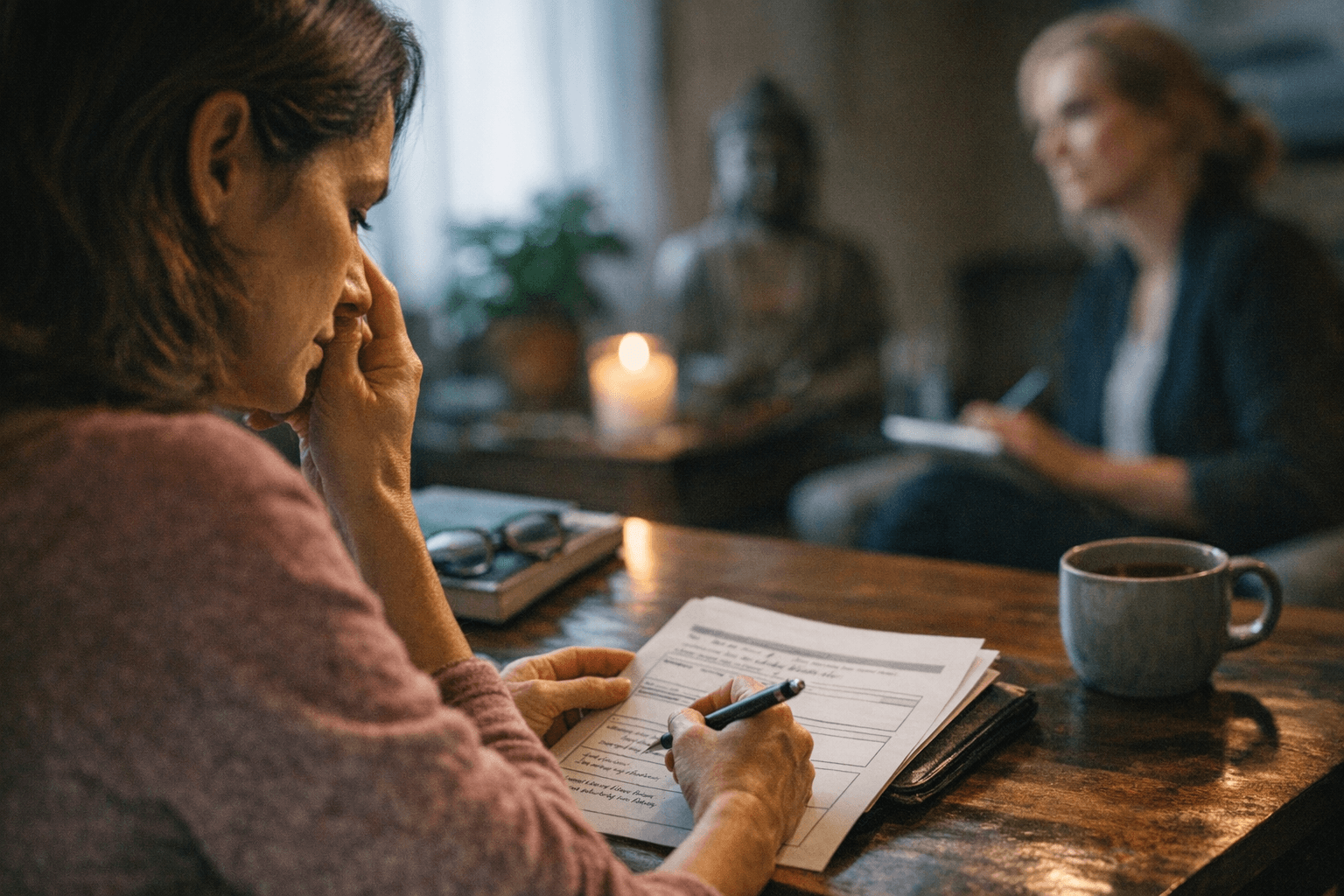 DBT-Informed Worksheet Teaches Four Mindfulness Skills to Notice Thoughts