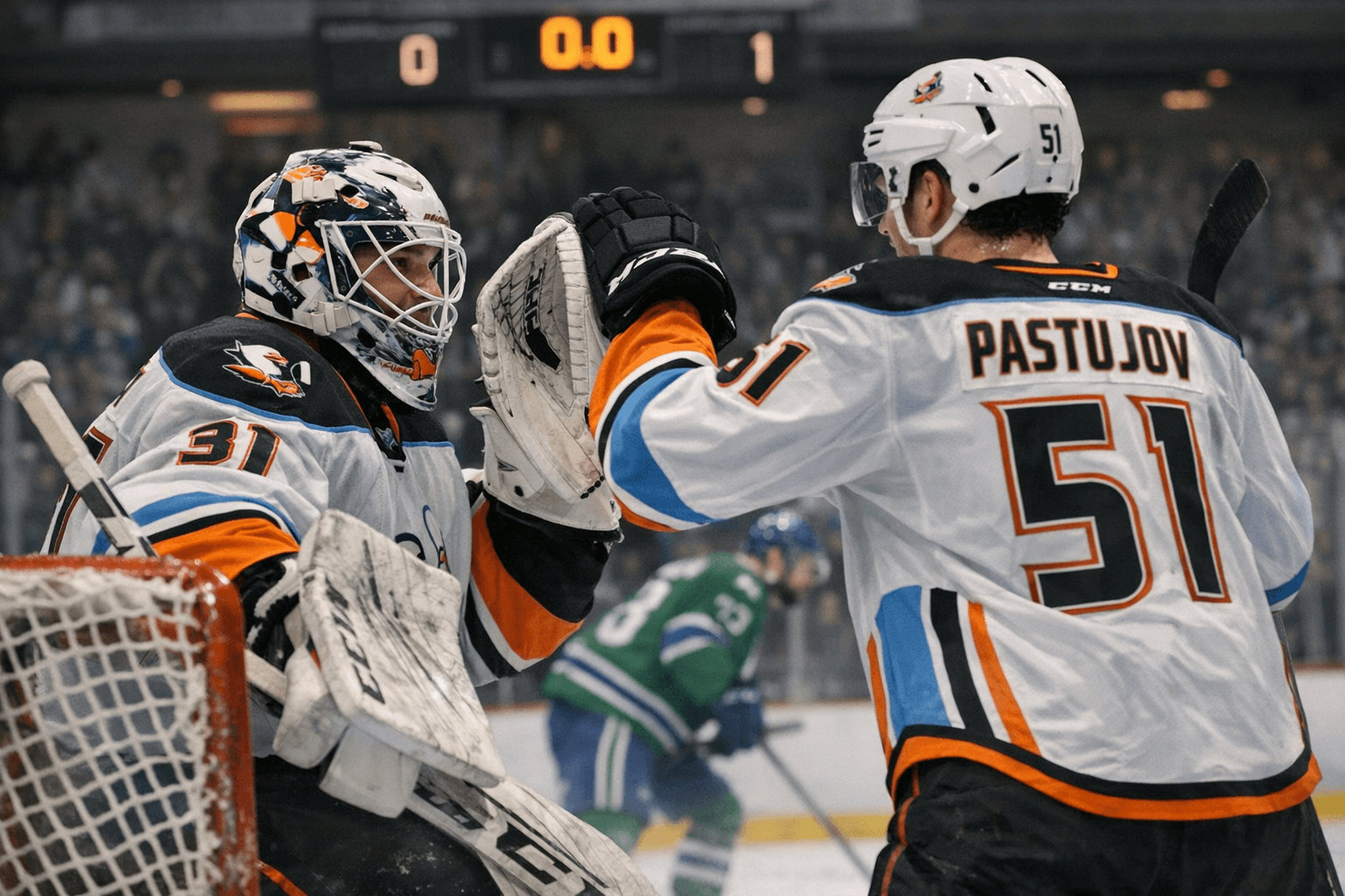 Clang's 19-save Shutout, Pastujov's Goal Secure Gulls' First 1-0 Victory