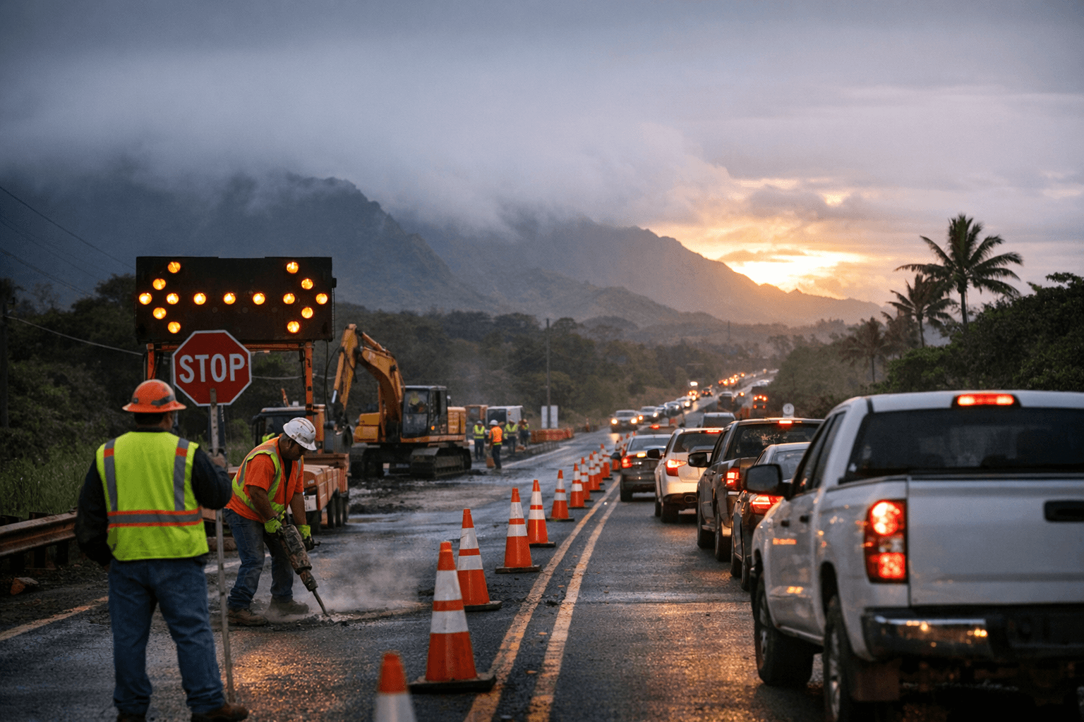Kauai Lane Closures Planned Through Jan. 23; No Work on MLK Day