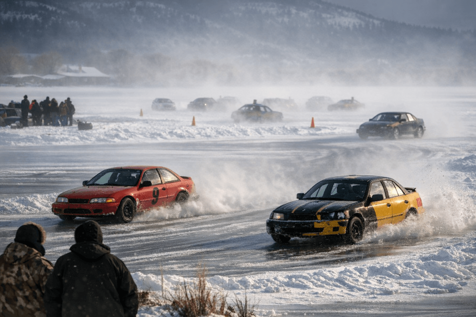 Garfield Lake Ice Racers Draw 21 Cars; Cold Cancels Second Set