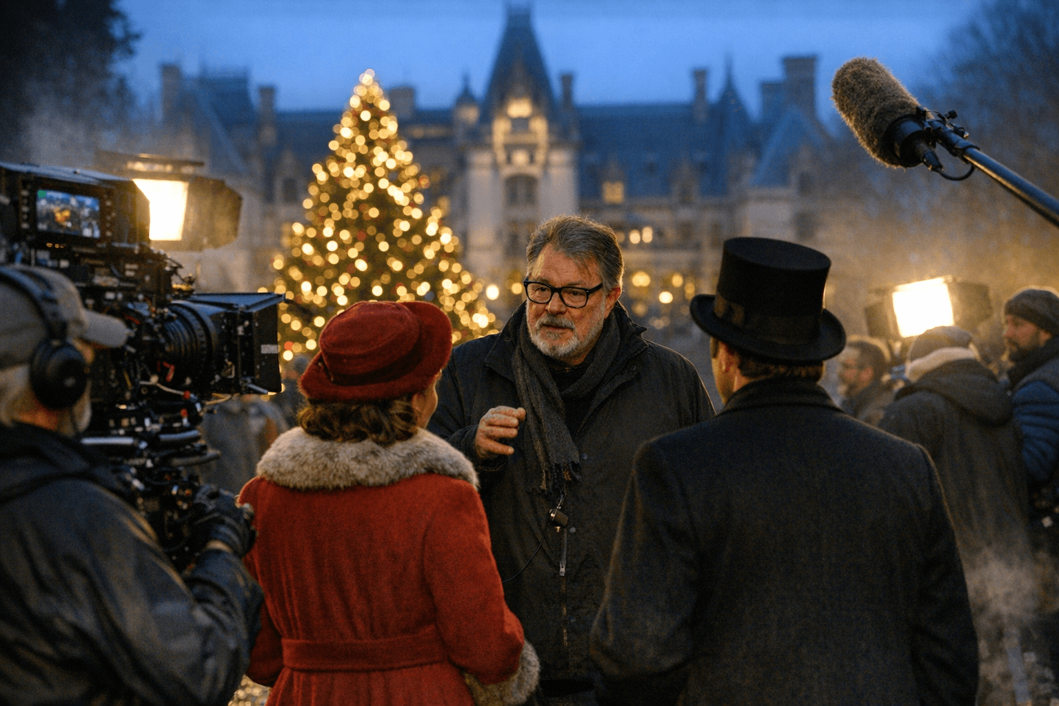 Hallmark Films A Grand Biltmore Christmas Sequel in Asheville; Jonathan Frakes Returns