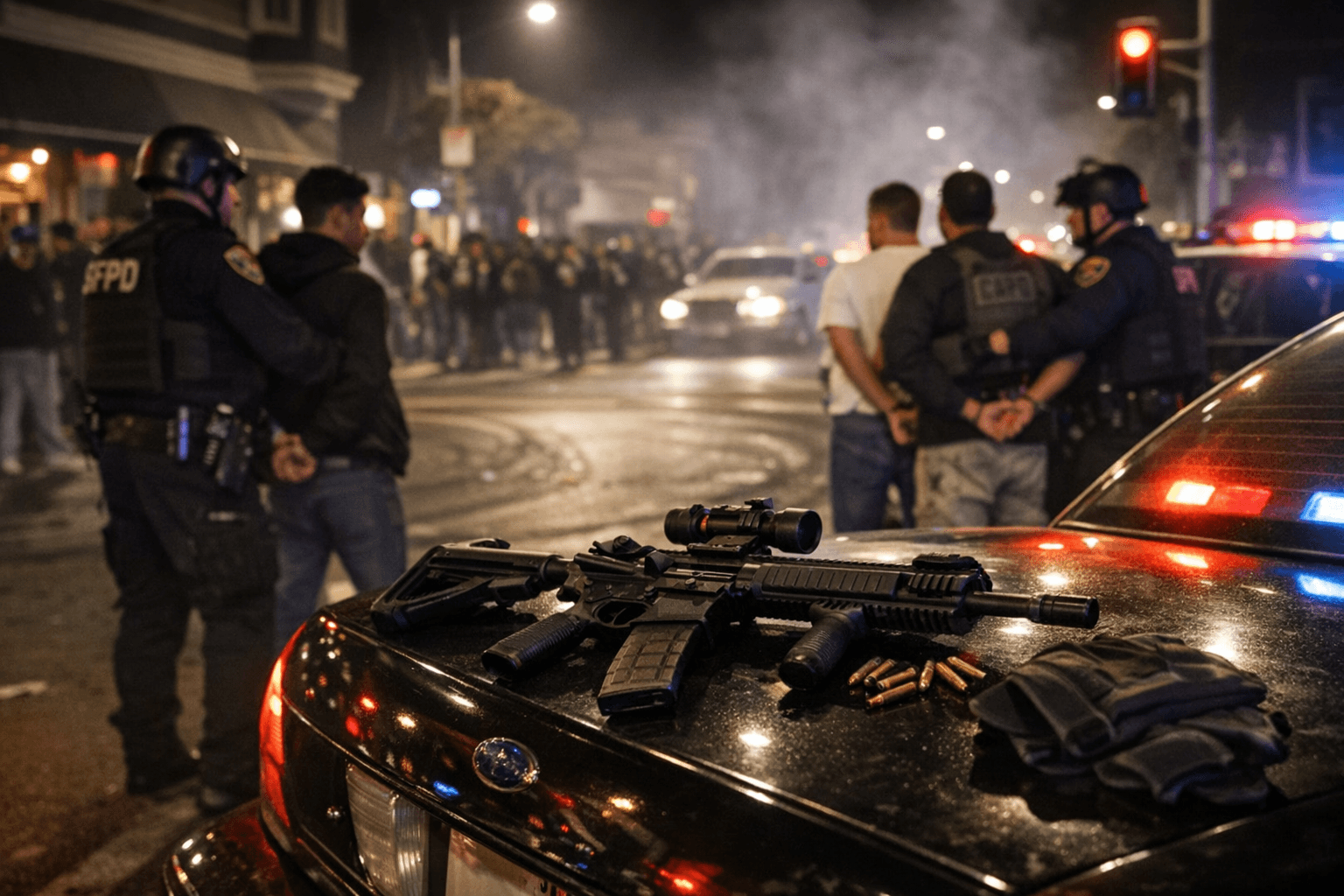 SFPD Clears Clement Street Sideshow, Seizes Assault Rifle, Detains Four
