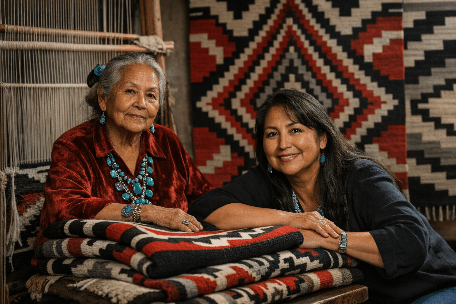 Ganado Mother-Daughter Weavers Debut Rug Line at Heard Museum March 6
