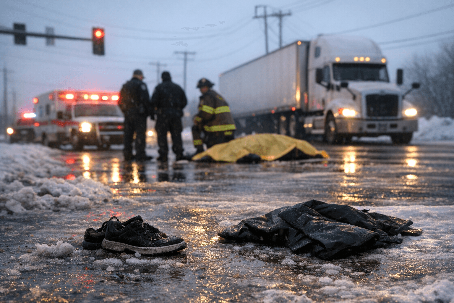 Jamestown 16-Year-Old Fatally Struck by Semi-Truck on Icy Intersection