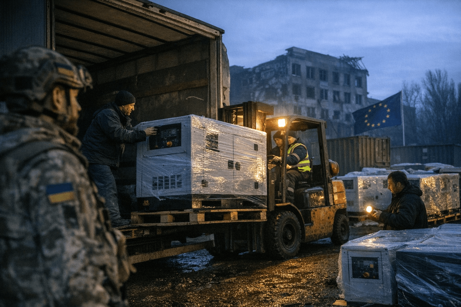 EU sends 447 emergency generators to Ukraine after mass outages