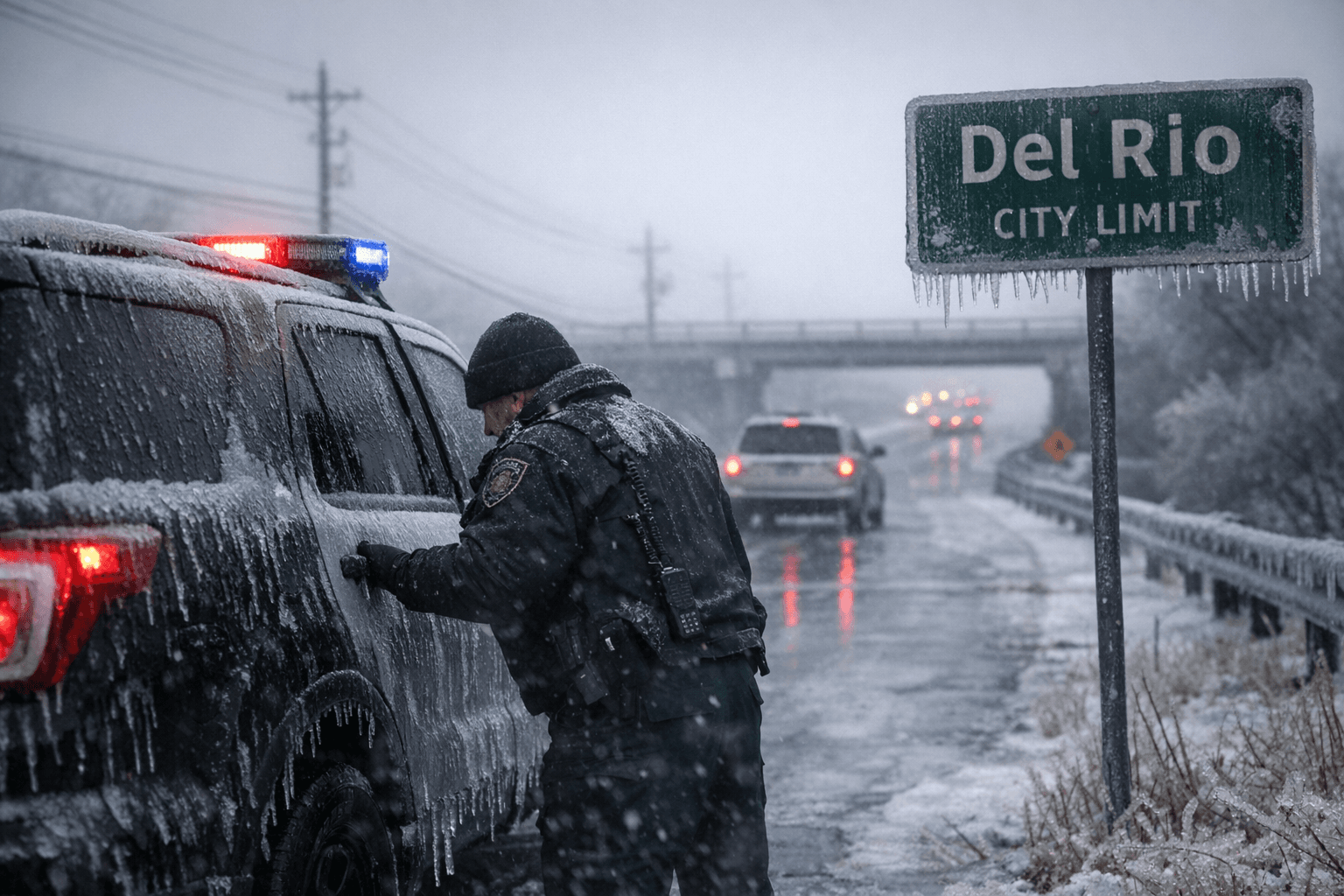 Val Verde County, Del Rio Under Winter Storm Warning for Ice