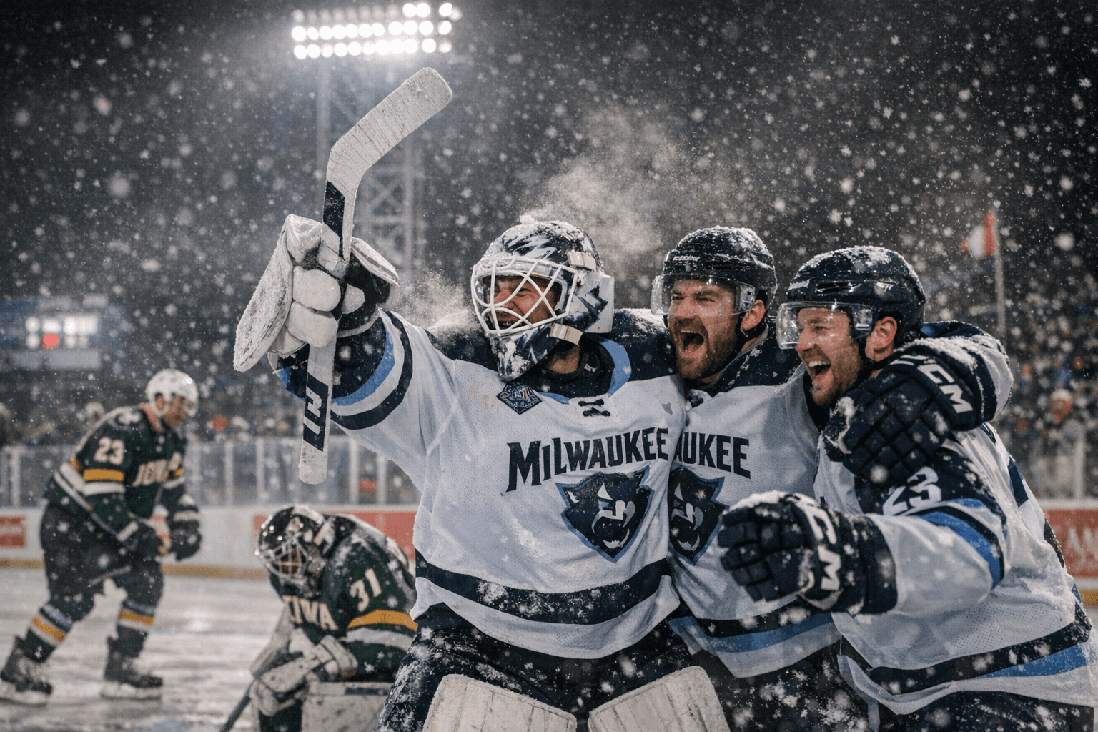 Milwaukee Edges Iowa 3-2 OT in Record -8°F Hockey Day
