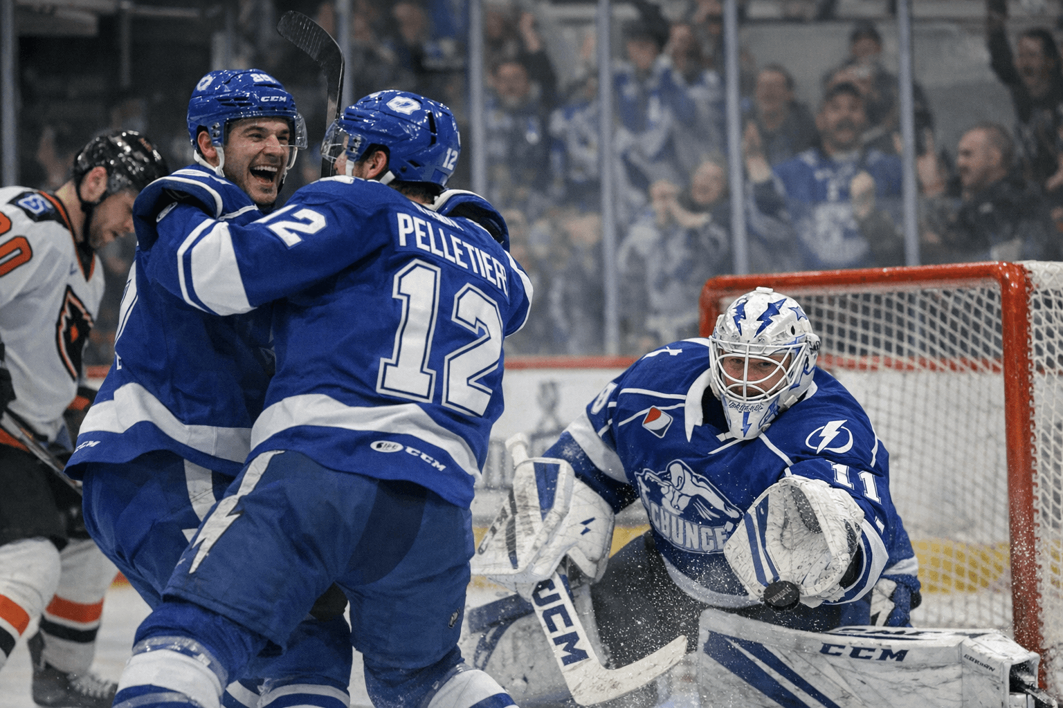 Abruzzese, Pelletier Fuel Crunch as Gillies' 27 Saves Seals Win