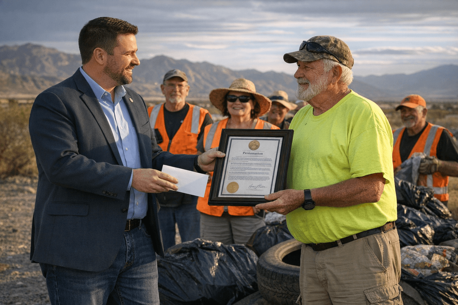 Assemblyman Hafen Honors Clean Up Pahrump Volunteers with Proclamation