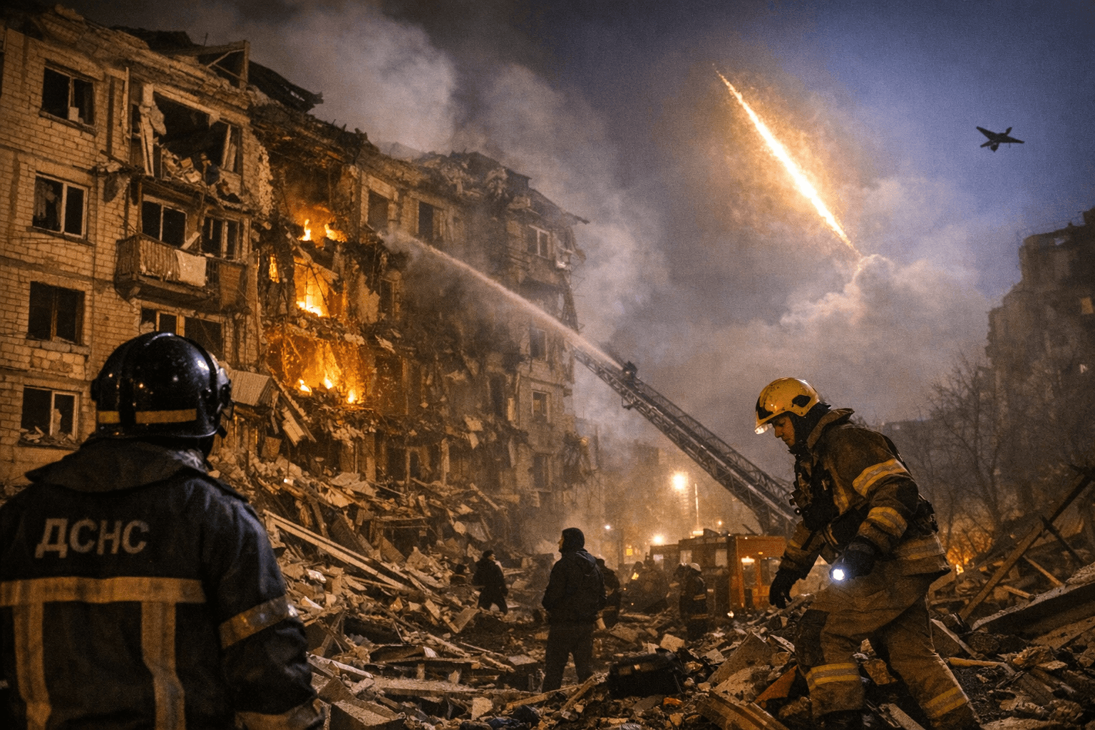 Russia launches overnight drone and missile strikes on Kyiv and Kharkiv