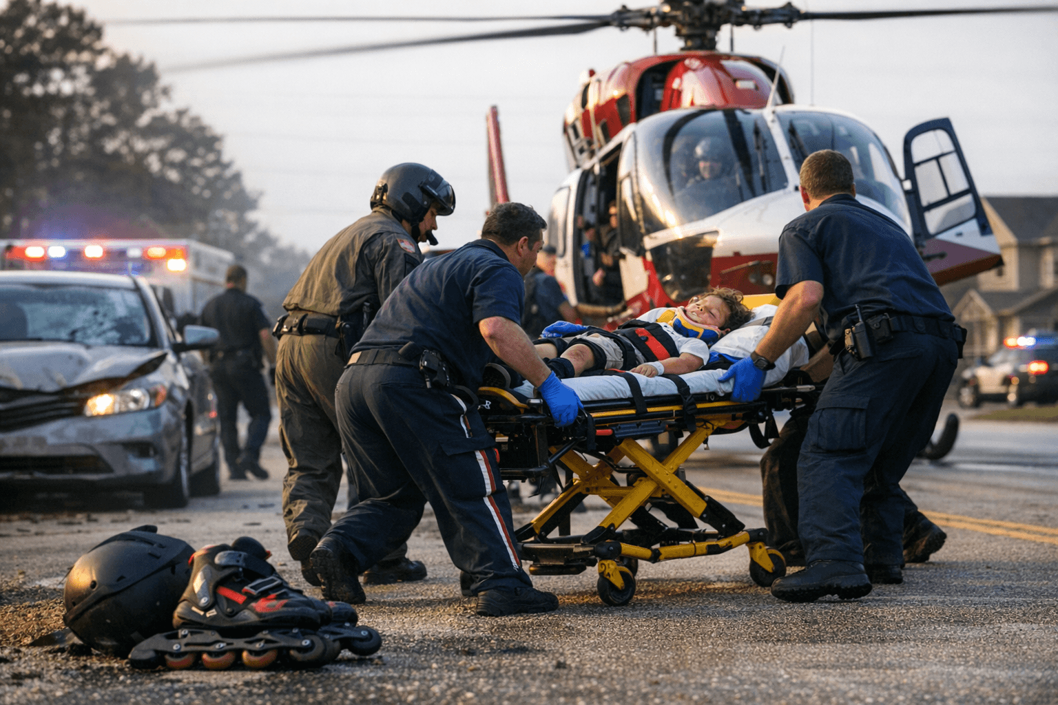 8-Year-Old Rollerblader Seriously Injured, Airlifted After Northwest Harris County Crash