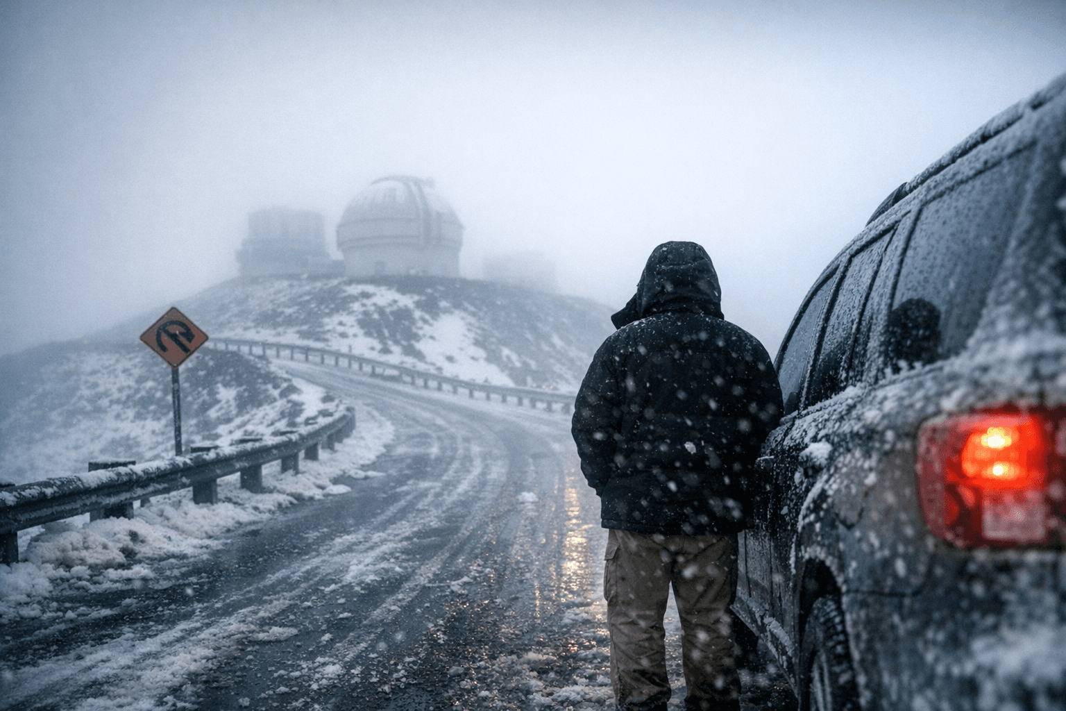 Winter Weather Advisory for Hawaiʻi Island Summits: Snow, Icy Roads Expected