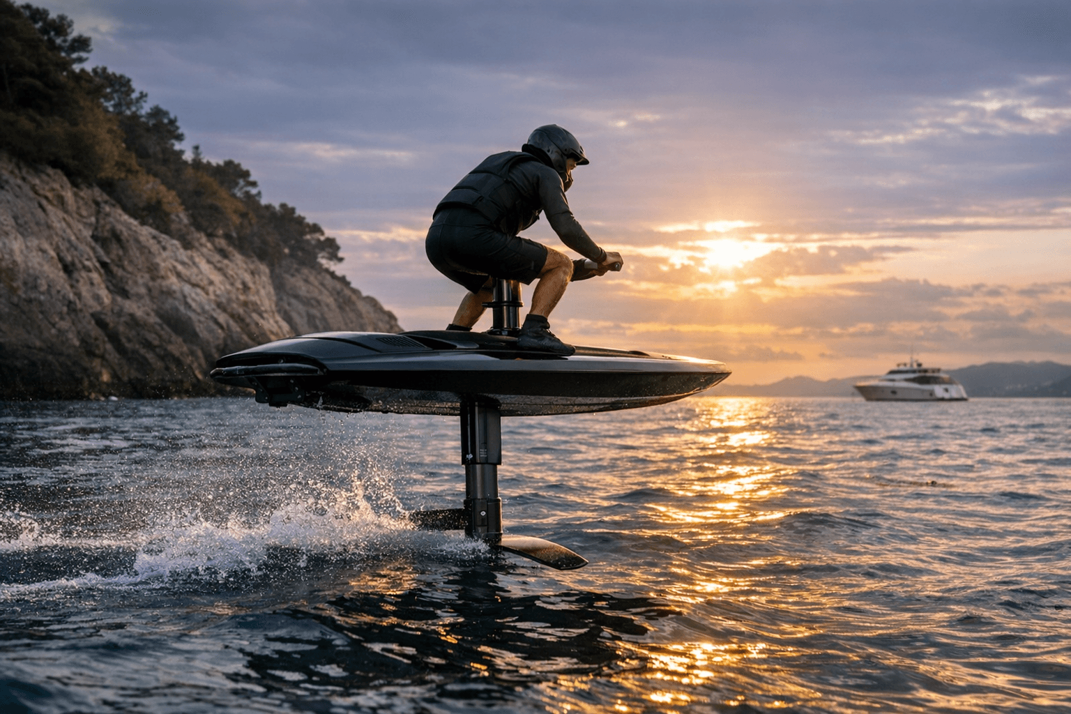 Awake unveils NAVI foiler: near-silent electric hydrofoil with retractable mast
