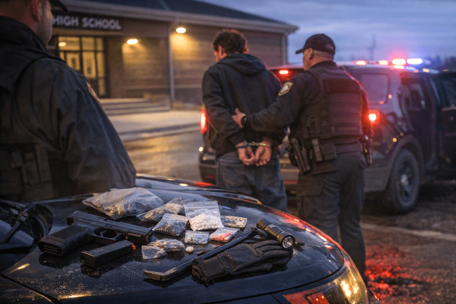 East Helena High School Arrest Finds Stolen Gun, Drugs, Burglary Items