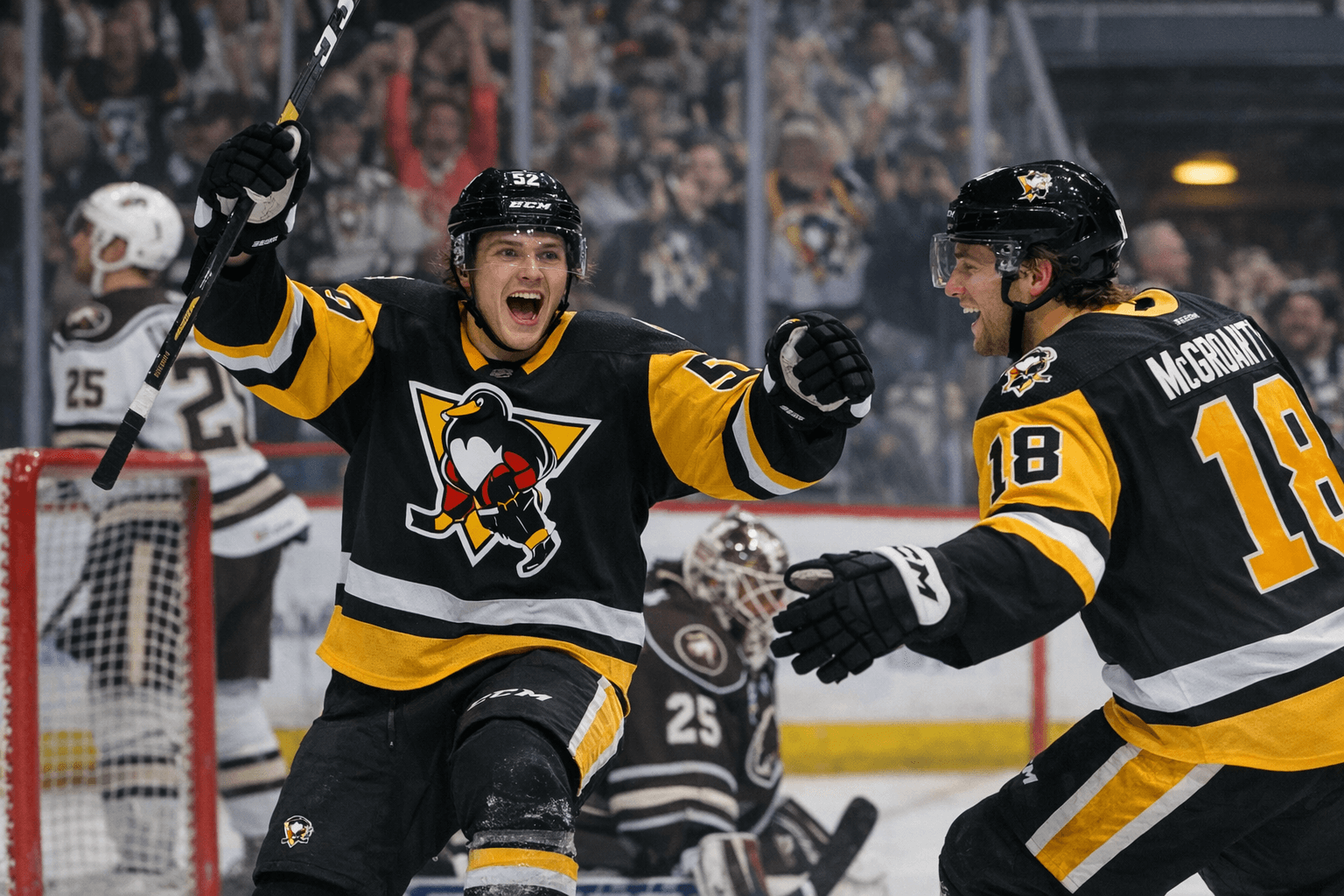Koivunen's Shootout Winner, McGroarty's Three Assists Lift Penguins Past Hershey 4-3