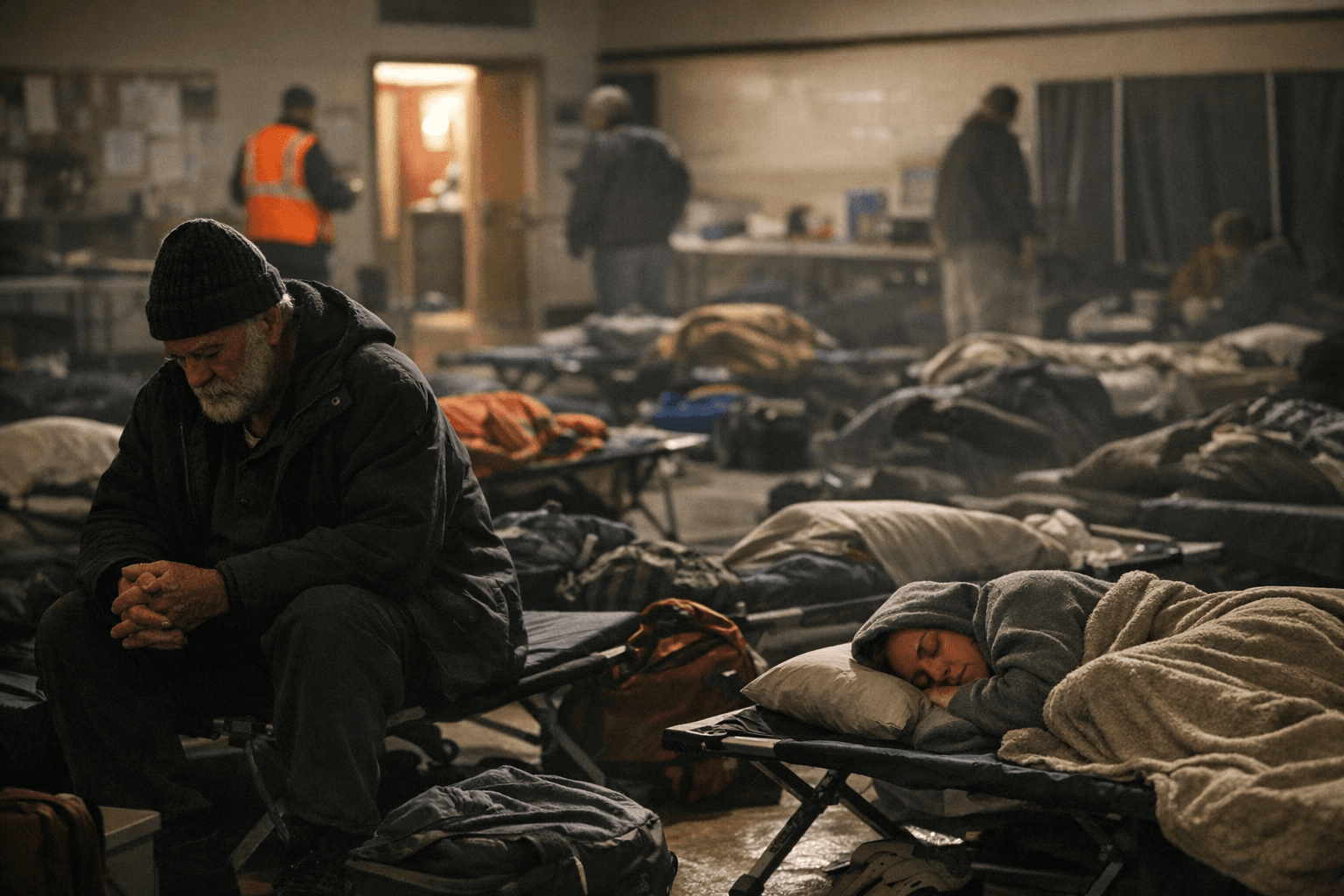 Brunswick warming center, expanded emergency shelter house 74 people overnight