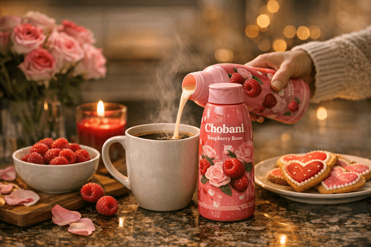 Chobani Debuts Limited-Run Raspberry Rose Flavor Drop Creamer for Valentine's Day