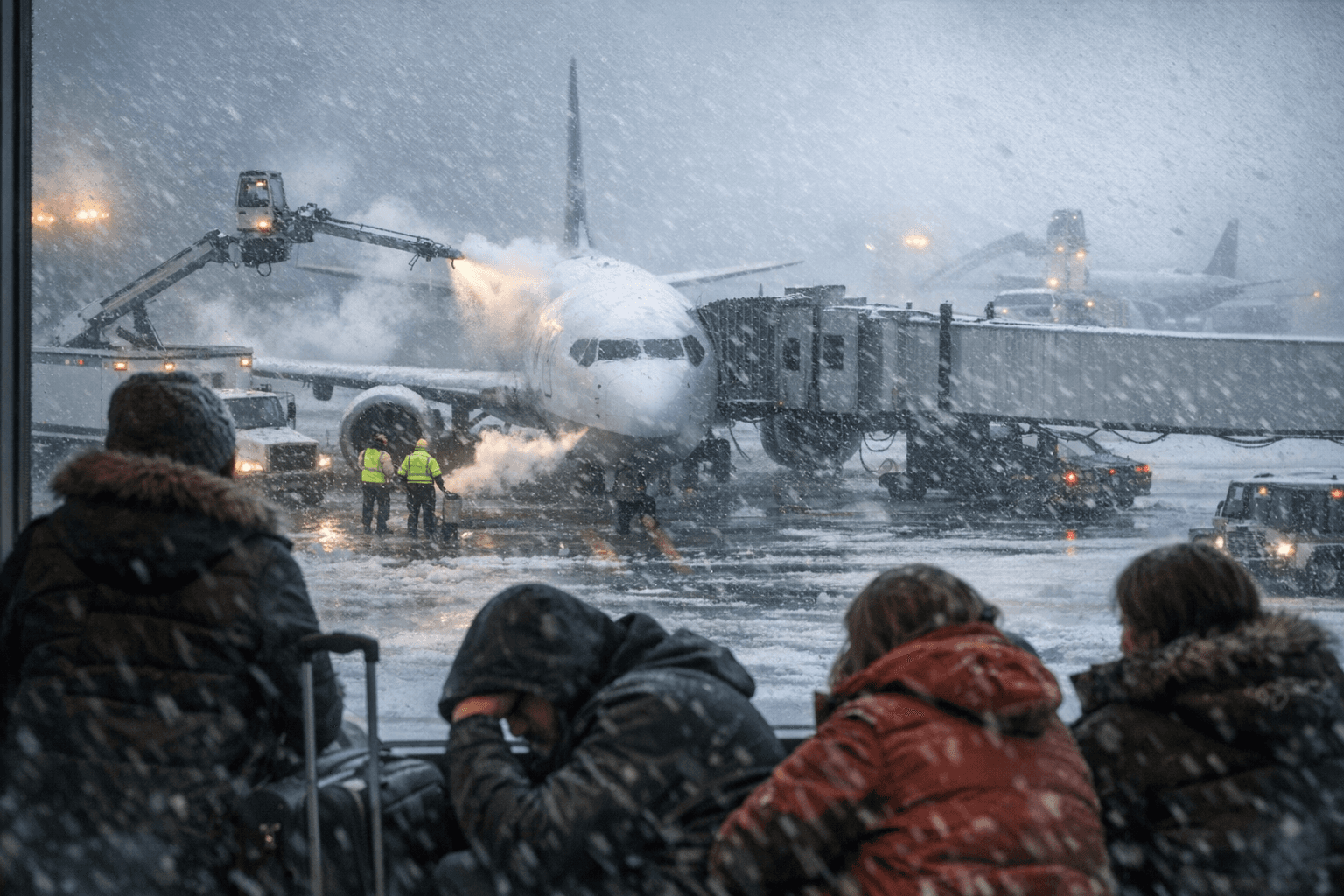 Winter storm grounds 10,000-plus flights and prompts state emergencies