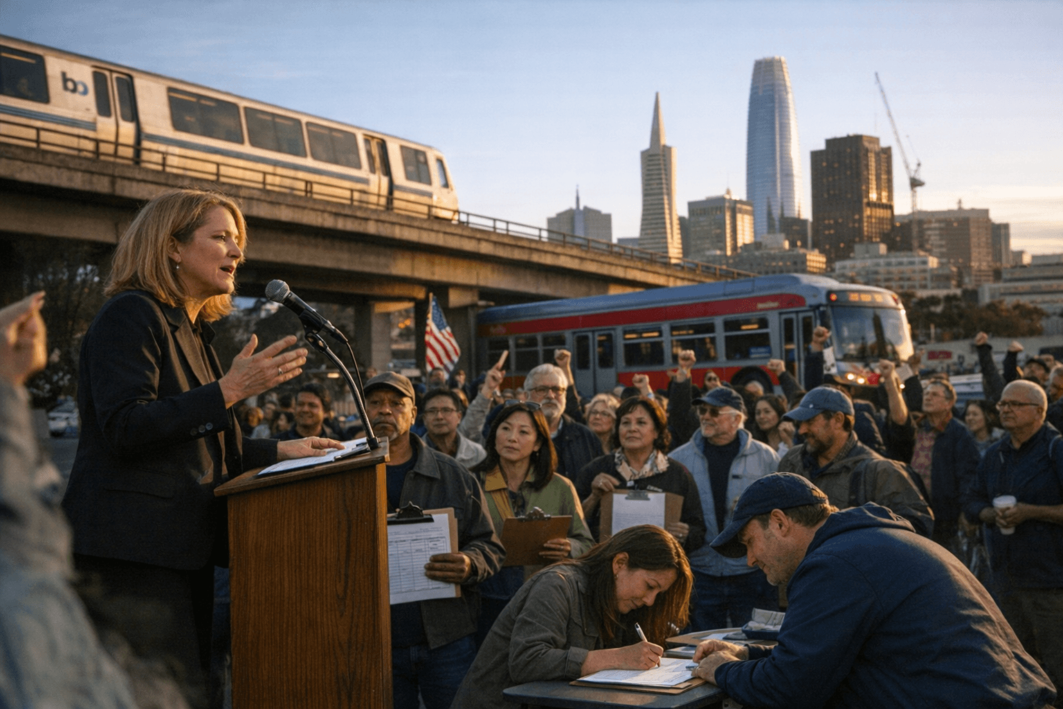 Connect Bay Area rally launches drive to avert $800M transit deficit