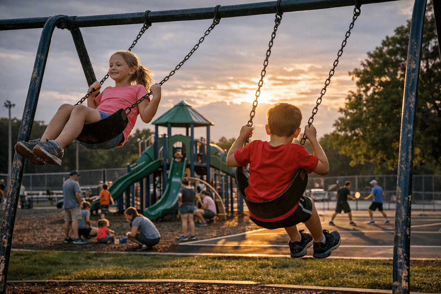 Huntingburg Park to open new playground with reused swing, pickleball plans advance