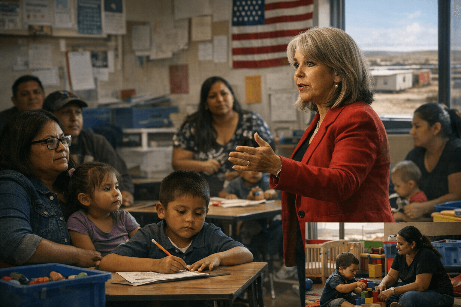 Lujan Grisham Calls for Universal Child Care, School Reforms for McKinley County