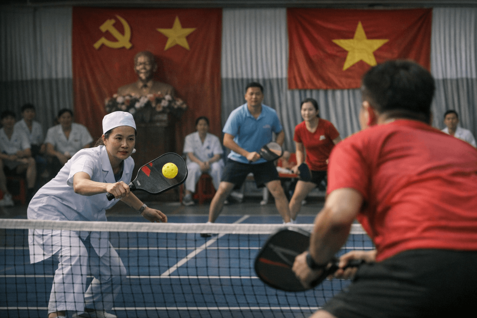 Quảng Ninh CDC Holds First Pickleball Tournament Marking Party, Doctors' Day