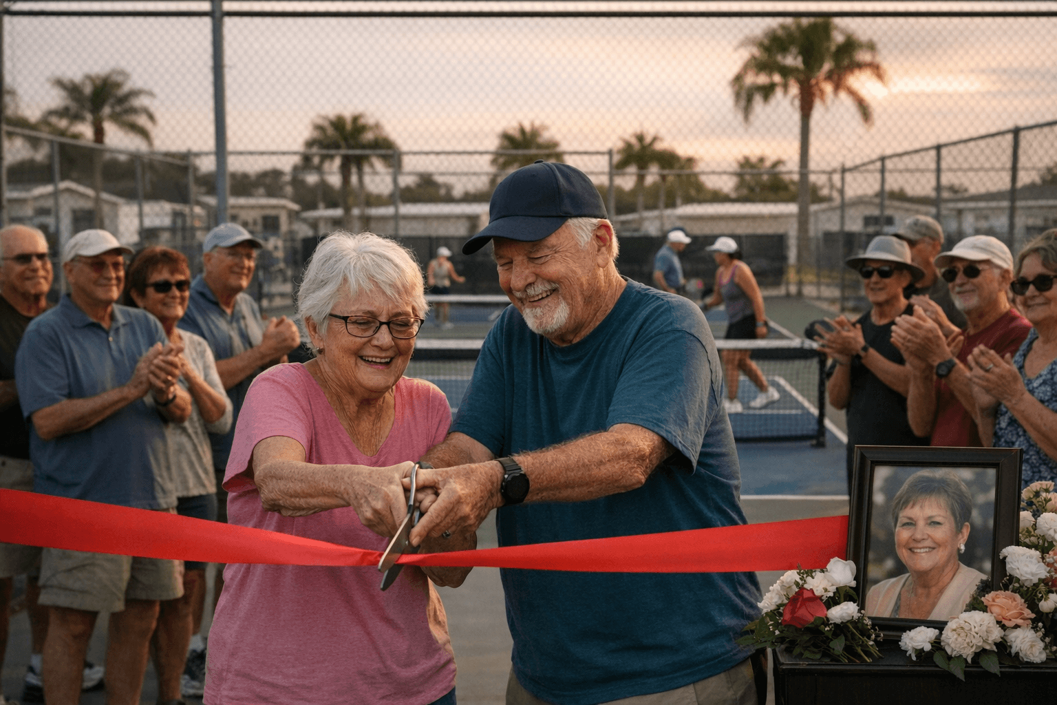 Trophy Gardens Dedicates Brenda Keen Courts: Residents' Vision Realized