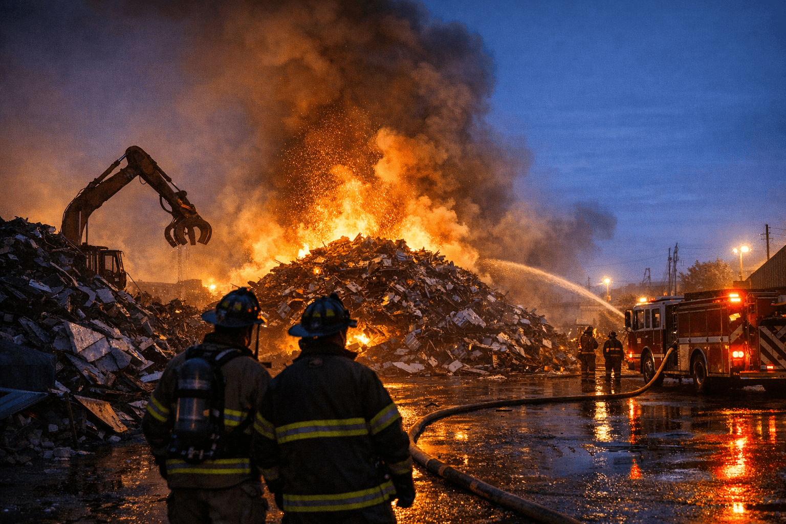 Pre-dawn Fire at South Baltimore Metal Recycling Facility; No Injuries Reported